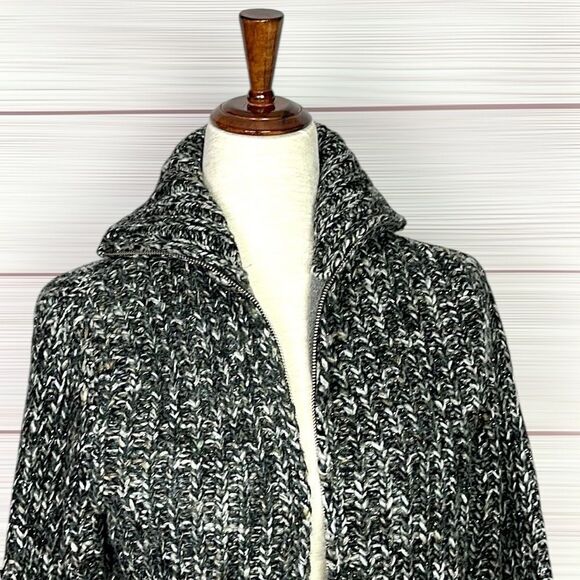 Zadig & Voltaire Deluxe Gray Wool Mohair Blend Full Zip Cardigan High Neck S - Picture 8 of 13